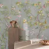 Novo Estilo Chinês Flor e Pássaro Quarto Fundo Parede Papel de Parede Palácio Francês Sala de Estar Filme e Televisão Papel de Parede Mural Decorativo Revestimento de Parede Sem Costura