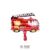 Balão de Transporte Festa Decorações Infantis Caminhão de Bombeiros Ambulância Veículo de Construção Ônibus Escolar Carro de Polícia Escavadeira 3D