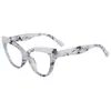 Nuevo Diseño de Ojo de Gato con Remaches Estilo Europeo y Americano, Gafas de Moda de Alta Gama Sin Receta para Mujer, Gafas Versátiles de Tendencia con Bloques de Color para Uso Diario para Hombre