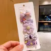 Novos Grampos de Cabelo Infantis Estilo Coreano para Meninas Pequenas, Flores Xadrez de Tecido Que Não Danificam o Cabelo, Presilhas para Pequenas Princesas, Acessórios de Cabelo
