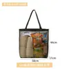 Bolsa de Praia Transparente de Malha Personalizada com Separação Úmida e Seca, Bolsa Drenante de Grande Capacidade para Natação, Férias na Praia e Armazenamento Portátil