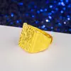 Anillo Niyou Da Zhan Hongtu Original de Oro Chapado en Oro Tailandés Anillo de Águila Anillo Abierto de Imitación de Oro 999 Águila Voladora Anillo para Hombre