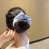 Goma para el pelo de encaje a cuadros atmosférica estilo coreano, goma de pelo a cuadros coreana, adorno para coleta estilo ballet