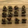 Selo de Jade Estilo Chinês Selo de Estudo Atacado Latão Retro Selo do Zodíaco Enfeites Suprimento para Barraca