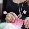 Accesorios de Herramienta de Tejer DIY con Forma de Flor Linda Transfronteriza Tapa Antideslizante para Agujas