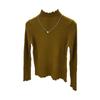 Camiseta Básica de Cuello Alto para Mujer Estilo Coreano Nueva Primavera, Otoño e Invierno Ropa Interior Delgada de Manga Larga Tejida de Color Puro Top Básico