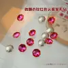 Pedras de Strass para Nail Art Cor Vermelho Rosa, Estrelas-do-mar Pontiagudas Brilhantes Cor Ameixa Vermelha, Flor de Ameixa, Strass em Formato de Bala de Gelo, Decorações Mistas para Unhas Atacado