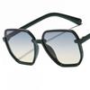 2022 Nuevas gafas de sol de moda poligonales de estilo coreano para mujer, gafas de sol con degradado retro de estilo popular en TikTok Live