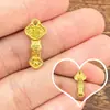 Adorno de lingote de oro pequeño brillante de aleación de imitación sólida, regalo estilo chino, lingote de oro