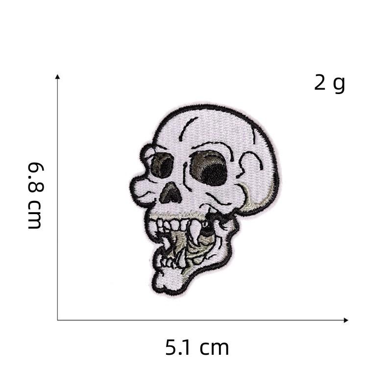 朋克风骷髅头布贴9#