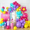 Kit de Arco de Balões em Corrente Arco-Íris Amazon Transfronteiriço Decoração de Casamento Cenário de Festa de Aniversário Conjunto de Balões