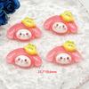 Color Transparente Flash Fino Fruta Perro de Orejas Grandes Resina de Arroz Joyería DIY Pegamento de Crema Funda para Teléfono Móvil Agujero para Pasador Accesorios para Zapatos