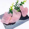Raspador de Cristal Rosa Natural Delfín Dedo Jade Raspador de Belleza Masaje Meridiano Cuerpo Entero Gran Cantidad Listo para Usar Cuidado de la Salud