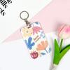 Soporte de Tarjeta Deslizable Anti-Pérdida con Dibujos Animados para Estudiantes, Tarjeta de Campus, Bolsa para Tarjeta de Comida, Ins para Hombres y Mujeres, Cubierta Protectora de Tarjeta con Flores, Producto de Exportación en Stock
