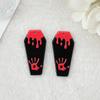 Llavero con colgante de murciélago con huella de sangre de Halloween en relieve acrílico, accesorio para el cabello, pendientes y accesorios.