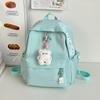 Estilo coreano Ins pequena mochila de cor sólida fresca grande capacidade classe tutoria viajante mochila escolar feminina viagem mochila leve