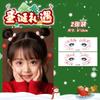 Pasta facial navideña para niños, maquillaje adhesivo para ojos, dibujos creativos, lindo hombre de jengibre, gorro navideño, gorro navideño de alce.