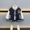 Uniformes de Béisbol Coreanos Nuevos de Primavera y Otoño para Niños, Frescos y Atractivos, Chaquetas con Estampado de Dibujos Animados Lindas para Niñas, Chaquetas de Manga Larga