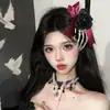 Vestido de Fantasia para Festival de Halloween Acessórios de Cabelo com Duplo Grampo Chifres de Abóbora Presilhas de Cabelo Garras de Fantasma Engraçadas Acessórios de Cabelo para Fotos Decorações
