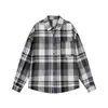 Camisa xadrez retrô estilo japonês para homens, de manga comprida, modelagem solta, casual, plus size para casais, nova blusa masculina 2026