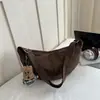 Bolsa de Ombro Única Estilo Coreano Ins Atmosférica Outono/Inverno Grande Capacidade Bolsa Bolinho Estudante Aula Deslocamento Bolsa Transversal Feminina