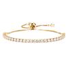 Moda Europea y Americana Nuevos Productos Pulsera de Fila Única Completa de Diamante de Zirconia Colgante Creativo en Forma de Corazón Joyería de Mano Versátil Venta Directa de Fábrica Al por Mayor