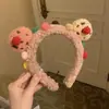 Faixa de Cabelo Lavável Feminina Fofa 2025 Novo Headwear de Desenho Animado Lavar o Rosto Aplicar Máscara Faixa de Cabelo Antiderrapante Faixa de Cabeça de Pelúcia