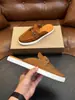 Mocassins slip-on CL de couro camurça com fivela horsebit para homens, mules preguiçosos sem calcanhar, sapatos masculinos de tamanho grande para exportação