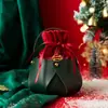 Bolsa de Couro Maçã de Natal Bolsa de Presente Bolsa de Veludo Véspera de Natal Sacola de Doces e Presentes Caixa de Presente Fruta Ping an