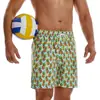 Comercio exterior Pantalones de playa de secado rápido para hombre a rayas estampado europeo y americano tela lavada bañadores transfronterizos talla grande shorts casuales