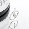 Anillo Joyería Ajustable Minimalista de Lujo Ligero de Alto Grado con Diseño Exclusivo Transfronterizo de Serpiente de Diamantes Completos, No Desvanecible, para Mujeres