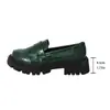 Sapatos Loafer Plus Size de Comércio Exterior Feminino 2026 Outono Inverno Novo Estilo Britânico Versátil Solado Grosso Textura de Pedra Slip-on Flats Feminino