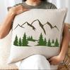 Nuevo Conjunto Completo Transfronterizo de Plantillas de Montaña, Plantillas de Árboles del Bosque, Plantillas DIY, Plantillas de Pintura Recortada para Graffiti de Encaje Pintado a Mano
