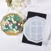 Molde de Plato de Resina de Amapola con Tira Multilado, Bandeja de Gota de Rocío, Plato, Forma de Corazón, Patrón de Agua, Caja de Almacenamiento, Molde de Silicona