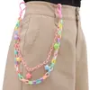 Corrente de Calça Estrela Colorida de Acrílico da Moda para Mulheres Fofa Cor Doce Corrente de Cintura Personalizada Versátil Acessório Criativo