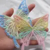 Nuevo 10cm Gradiente Bordado Mariposa Grande DIY Pasador Hecho a Mano Accesorios para el Cabello Accesorios de Mariposa Material de Pinza Venta al por Mayor