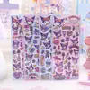 Adesivos Relevo Série Família Sanrio Adesivos de Diamante de Cristal 3D Adesivos Divertidos DIY para Crianças