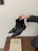 2026 Nuevas Botas Cortas Retro de Punta Fina con Tacón Grueso y Plisados para Otoño Invierno, Modernas, Cómodas, Versátiles para el Trabajo, Mujer