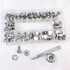 34 juegos de hebillas blancas grandes con tornillo de acero inoxidable de 15 mm con herramientas en caja, hebillas a presión para barcos, hebillas para lonas de yates, origen transfronterizo de mercancías