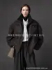 25 Nuevas Prendas de Abrigo Cortas de Invierno Falsas de Dos Piezas Acolchadas a Cuadros con Cuello Alto de Algodón Casual Versátiles de Lana Doble Cara para Mujer