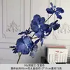 Orquídeas Artificiales de Alta Calidad con 9 Cabezas, Phalaenopsis, para Boda, Hotel y Decoración del Hogar, Arreglo Floral Suave Phalaenopsis