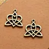 Accesorios hechos a mano DIY 24*22MM nudo celta de amor colgante de collar hueco de doble cara accesorios vintage colgante