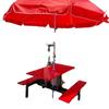 Mesa y Sillas para Comedor Exterior con Sombrilla, Mesa para Comedor Exterior, Entrada de Tienda de Conveniencia Supermercado, Combinación de Mesa y Silla de Una Pieza, Mesa y Sillas para Comedor de Agua de Azúcar