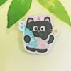 Broche de acrílico de gatinho Luo Xiaohei transfronteiriço, pingente de mochila fofo de gato preto, broche pequeno