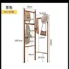 Perchero de pie para dormitorio, uso doméstico, perchero de esquina, almacenamiento, madera maciza, ahorrador de espacio, colgador de esquina simple para ropa y bolsos