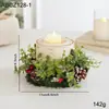 Decoraciones de mesa navideñas de espuma transfronterizas con hojas verdes, piñas, alces rústicos, figuras de muñeco de nieve y arreglos de escena