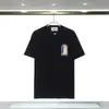 260g Nuevo Producto de Exportación Camiseta de Manga Corta Casablanca con Estampado de Logo de Letra y Camiseta de Manga Corta con Cuello Redondo