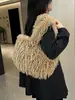 Bolsas de Felpa Otoño e Invierno para Mujer 2026 Nueva Moda Tendencia Bolso de Hombro Gran Capacidad Popular Bolso Tote Peludo