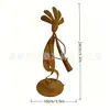 Ornamento de Figura de Metal Abstrata Criativa de Novo Produto Transfronteiriço com Cor de Ferrugem, Indígena Americano Tocando Suona, Ornamento Criativo de Mesa