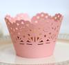 Bolo de renda de girassol rosa de casamento borda de papel oco suporte de papel copo Shenzhen fábrica local atacado